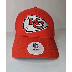 NFL Apparel Kansas City Chiefs Adjustable Mens Strap Back Hat Cap Red NWT